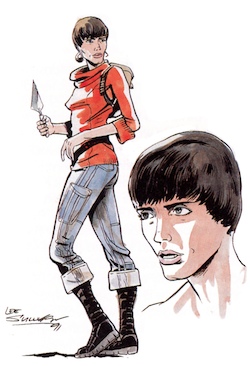 one of Lee Sullivan's early color sketches of Bernice Summerfield