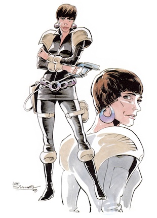 one of Lee Sullivan's early color sketches of Bernice Summerfield